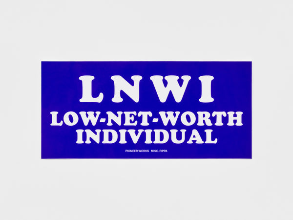 Low Net Worth Individual Bumper Sticker