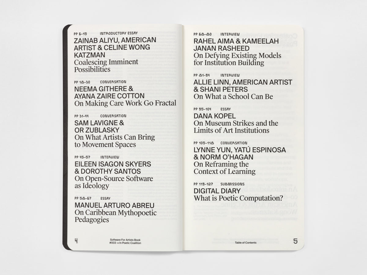 Software for Artists Book: In Poetic Coalition – Pioneer Works