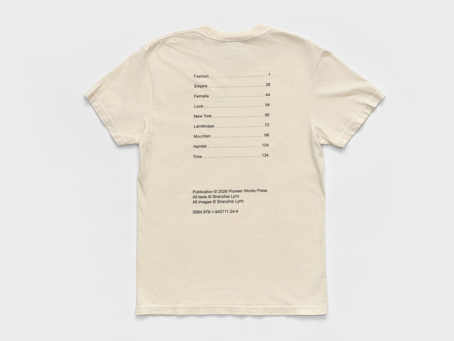 Shanzhai Lyric Endless Garment shirt