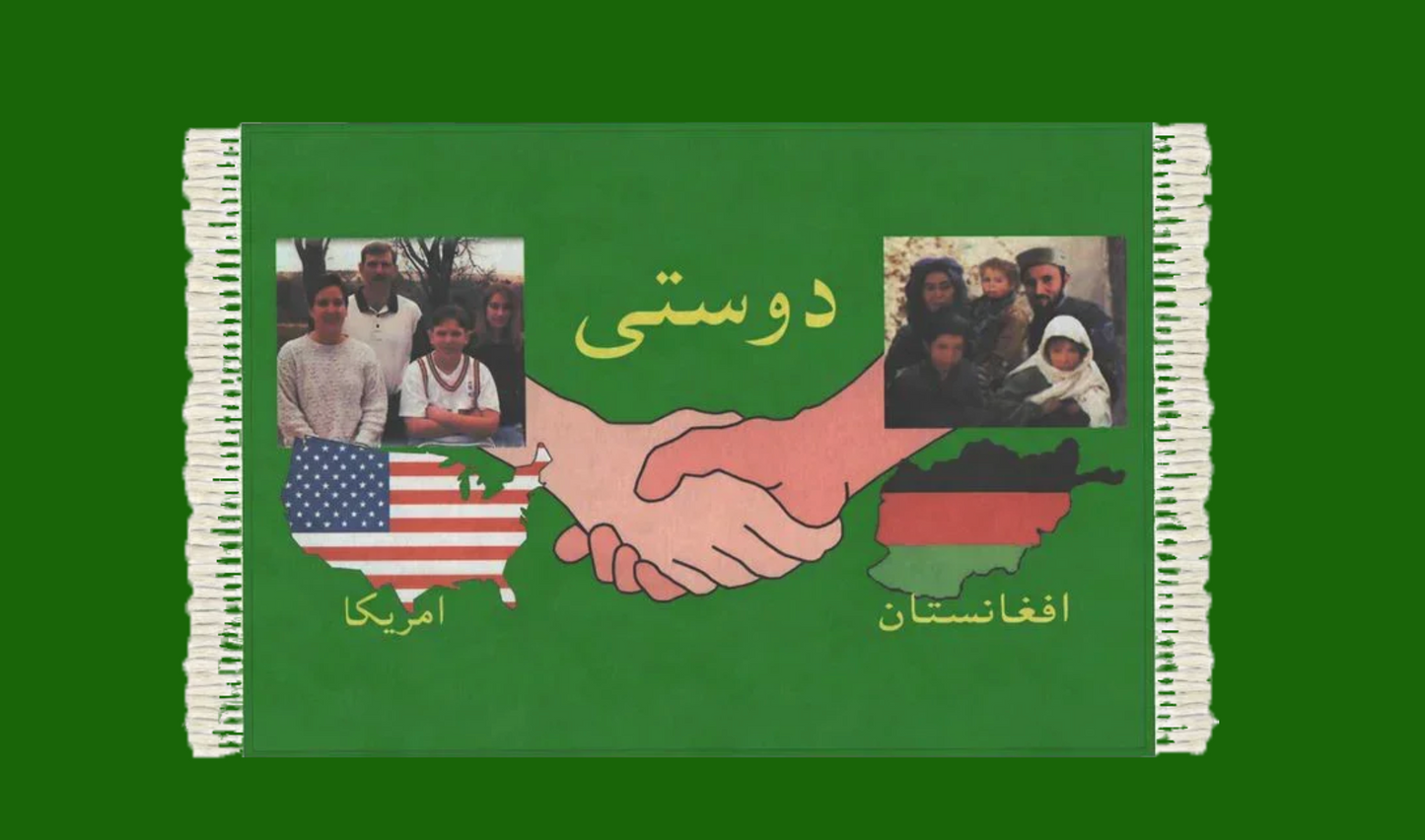 American Propaganda Leaflet War Rug