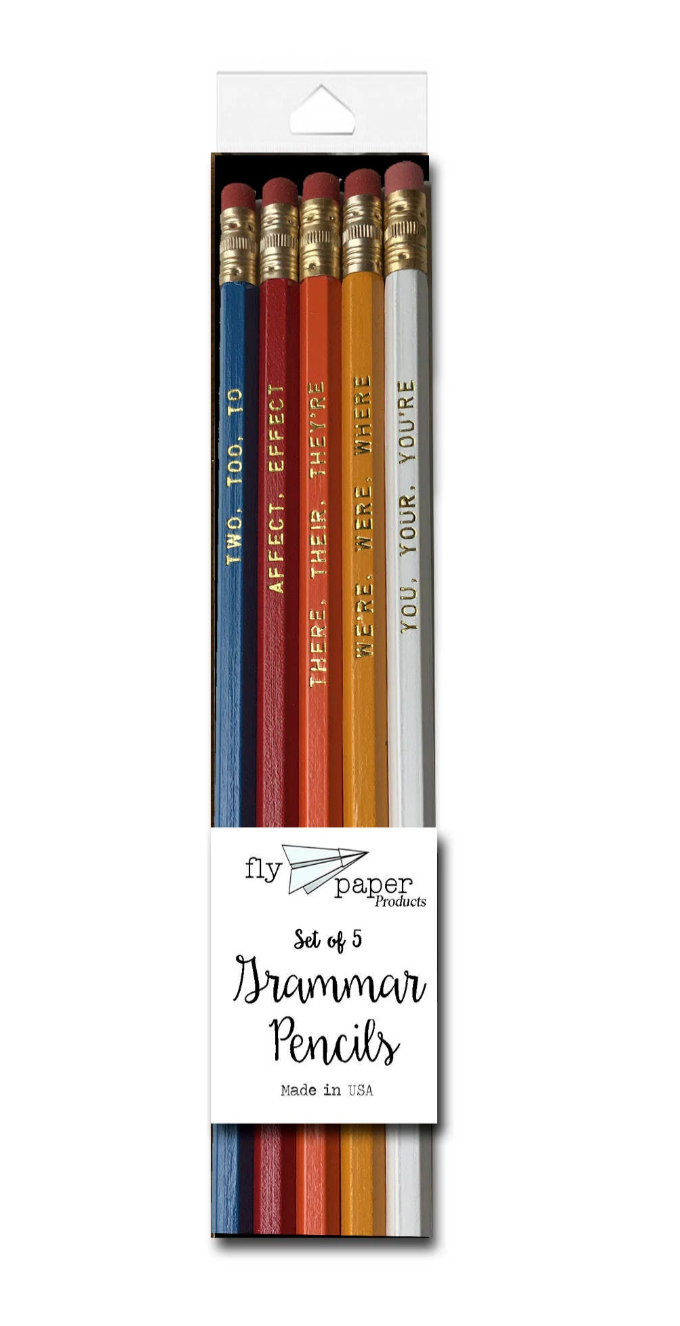 Set of 5 grammar pencils