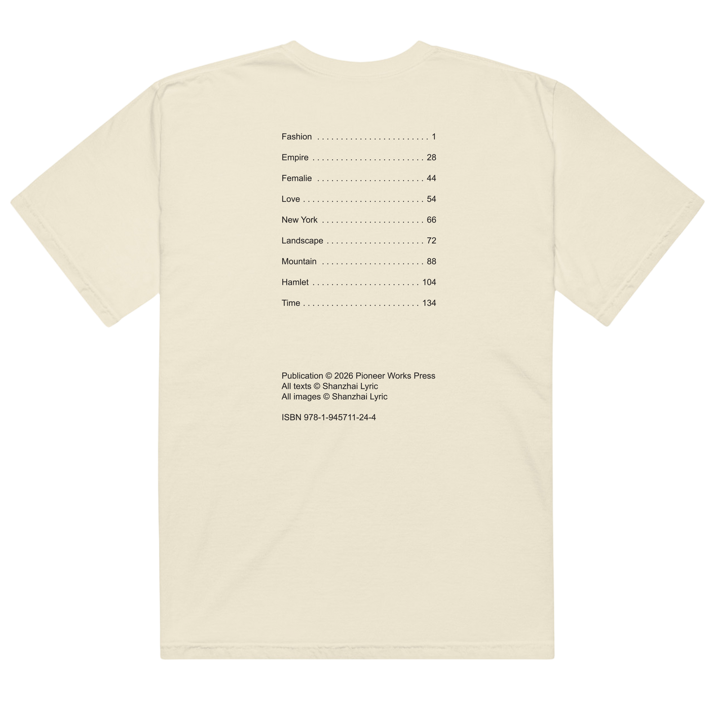 Shanzhai Lyric Endless Garment shirt