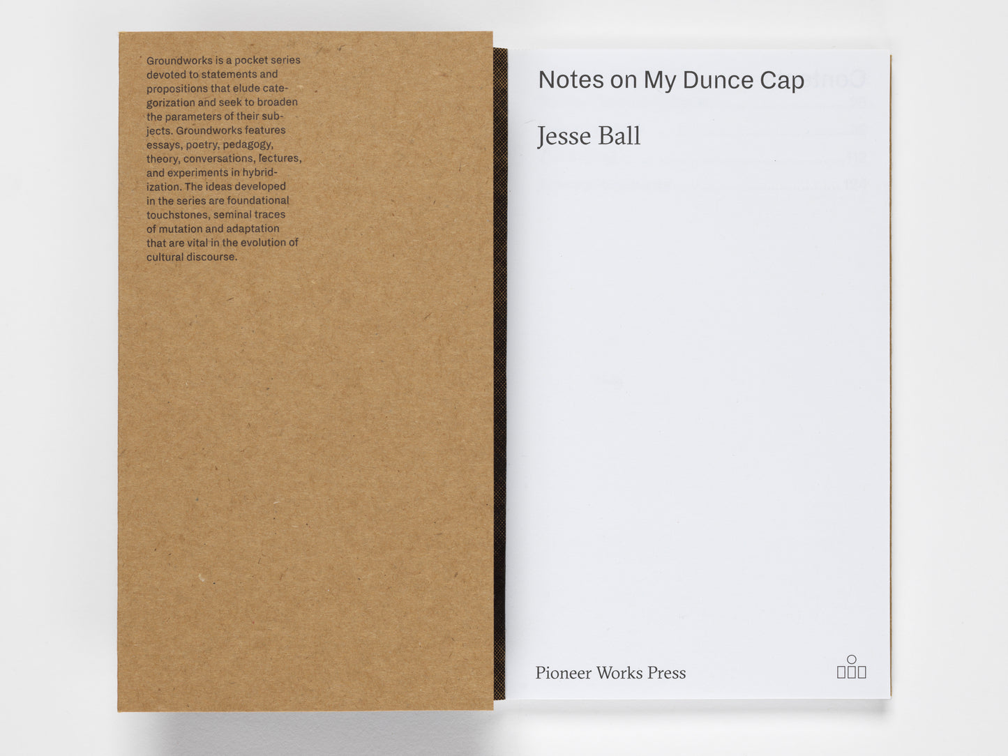 Jesse Ball: Notes on My Dunce Cap