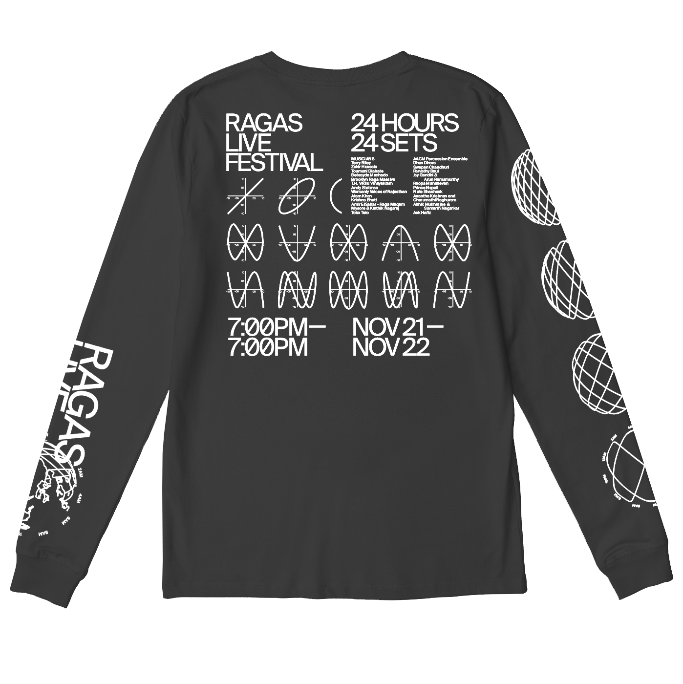 Ragas Live Festival Black Long Sleeve Shirt, 2020