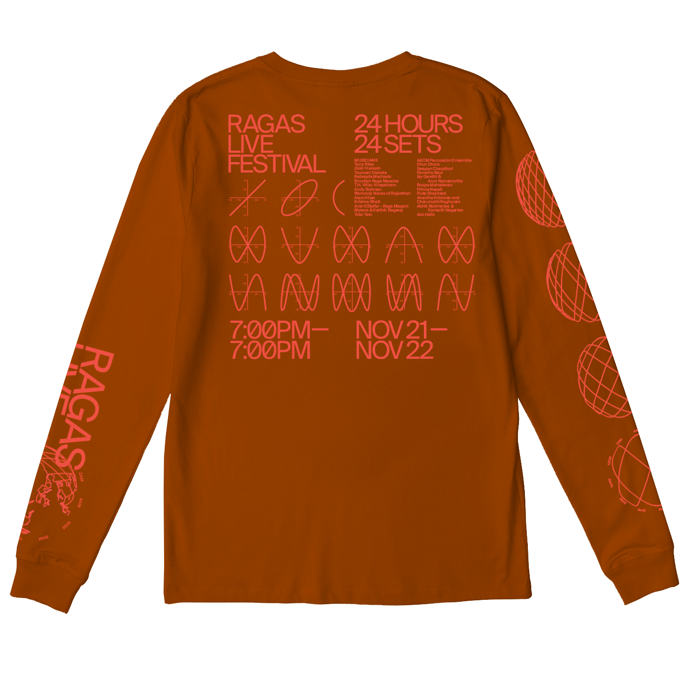 Ragas Live Festival Orange Long Sleeve Shirt, 2020